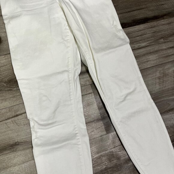 Spanx High Rise Distressed Denim Skinny Jeggings White Women’s Size S - Picture 4 of 11